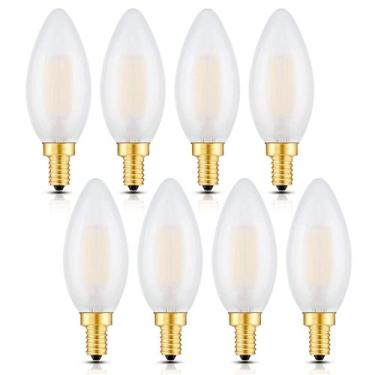Imagem de Lâmpada LED de candelabro CrLight 6W 3200K Soft White E12, pacote com 