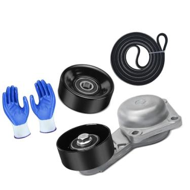 Imagem de S SONLEE Kit de componentes de correia de transmissão serpentina 90K-38274E com tensor e tensor adequado para Ford F-150, F-250 F-350 F-450 F-550 Super Duty, E-150 E250 E-350 Excursion 4.6L 5.4L 6.8L