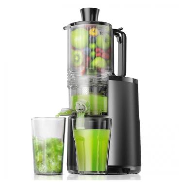 Imagem de Extrator de Sucos a Frio, EUHOMY 14,5 cm de Boca de Alimentação Extra Grande, Extrator de Sucos Lento, 250W, Alto Rendimento de Suco, para