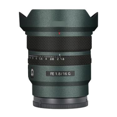 Imagem de Adesivo de lente de câmera antiarranhões para Sony FE 16 mm F1.8 G Capa protetora de película protetora 16 F 1,8 (verde turquesa)