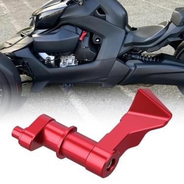 Imagem de Aferrizu Alavanca de freio de estacionamento compatível com Can-Am Ryker 2015-2025 ACE 600 900 Rally Edition Sport CNC Billet Alavanca de freio de estacionamento de alumínio (vermelha)