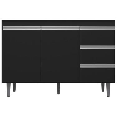 Imagem de Balcao Para Pia 120 cm 02 Portas Andreia Preto REAJL Moveis