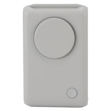 Imagem de Asixxsix Ventilador portátil de mão, 3 velocidades, recarregável, silencioso, com clipe para pendurar no pescoço ou na cintura, ventilador de pescoço para ciclismo e viagens (Cinza)
