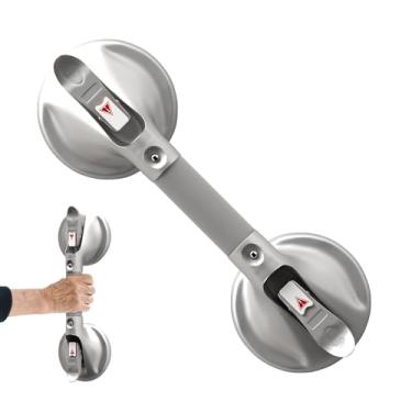 Imagem de Gettati Barras de apoio para banheiras e chuveiros, alças de chuveiro de 38 cm, prata