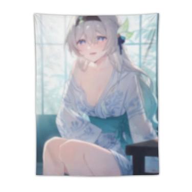 Imagem de LIEGBMEU Tapeçaria sexy sexy de anime menina 76.2 cm x 101.6 cm interior exterior parede colcha arte decoração de tapeçaria caprichosa, AF143