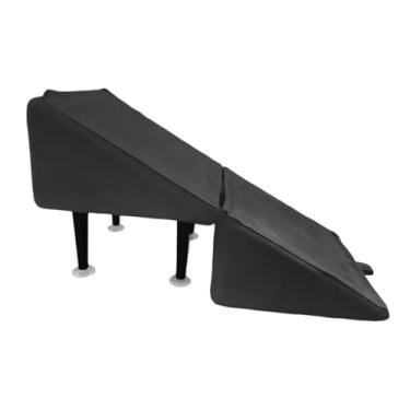 Imagem de Generic Escada para cães de estimação, rampa para animais de estimação, banco confortável, portátil, multifuncional, dobrável, sofá-cama, escada para cães de, Veludo Preto