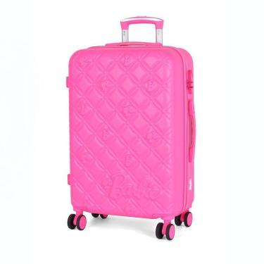 Imagem de Mala De Bordo Viagem Pequena Barbie Mf10458Bb Rodas 360 Rosa