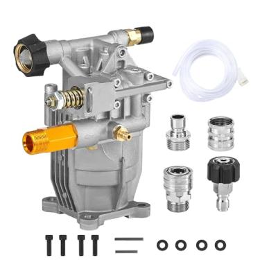 Imagem de M MINGLE Bomba De Lavagem De Alta Pressão Horizontal Com Eixo De 3/4" - Bomba De Lavagem De Alta Pressão De 3000 Psi - Compatível Com Troybilt, Simpson, Karcher, Honda, Excell, Etc. Várias Marcas -