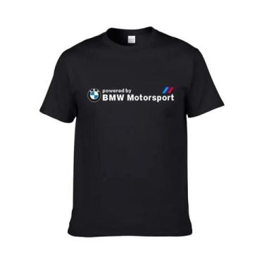 Imagem de Camiseta Unissex De Algodão BMW Verão Clássico Logotipo Estampado Moda