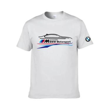 Imagem de Camiseta Unissex De Algodão BMW Verão Clássico Logotipo Estampado Moda