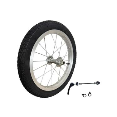 Imagem de Colaxi Rodas de reboque de bicicleta de 12'' com raios, portáteis, ótima tração, resistentes, esportivas, para ciclismo, práticas e resistentes,