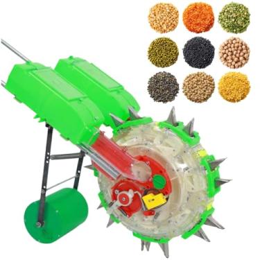 Imagem de 6 mouths,Semeadora De Gramado 2-Em-1 E Espalhador De Fertilizantes, Empurrador De Jardim De Precisão, Semeadora Manual, Profundidade De Plantio 3,5-7,8 Cm, Semeadura Síncrona E Adubação