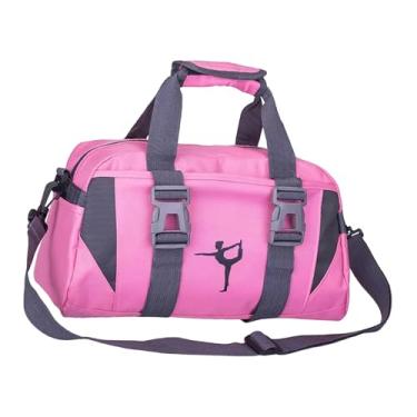 Imagem de oshhni Bolsa de ginástica esportiva, bolsa para pernoite, para artigos de higiene pessoal, de ombro ajustável, para academia de fim de semana, acampamento, Rosa