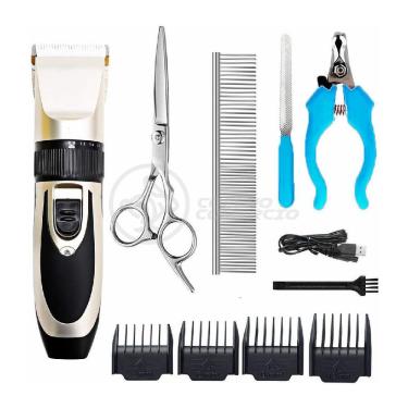 Imagem de Kit Maquina De Tosa Pet Clipper Cães & Gatos Bivolt Fzf-230