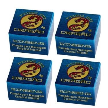 Imagem de Kit 4 Pomada Fogo do Dragão Ginseng (azul) Sofisticatto 4g
