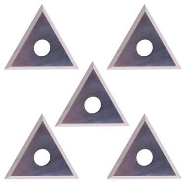 Imagem de 5 peças de lâmina raspadora de tinta de carboneto triangular de borda tripla de 2,5 cm, lâmina de substituição reversível, lâmina raspadora, serve para raspador de 2,5 cm, ultra afiado e resistente ao
