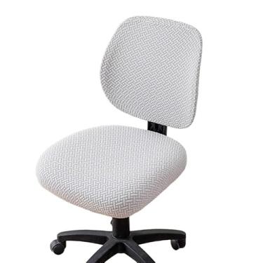 Imagem de Lzyjckh Capas elásticas para cadeiras de escritório, Capa protetora de assento de cadeira removível e lavável de 2 peças Capa antiderrapante universal para poltrona para decoração de casa,Light gray