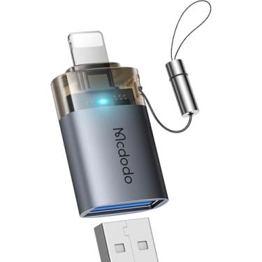 Imagem de Mcdodo Adaptador USB para Lightning OTG USB fêmea para conversor Lightning macho, suporta câmera, leitor de cartão, mouse, teclado, hubs conversor de piano, conectar disco U, compatível com iPhone 14