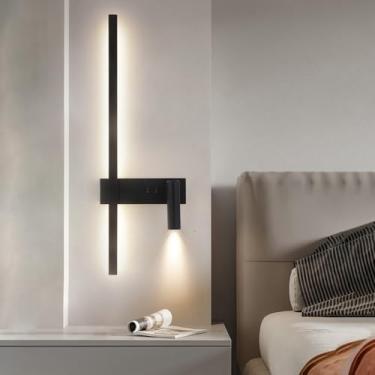 Imagem de Lâmpadas de parede LED com interruptor Lâmpada de leitura de parede giratória ajustável Lâmpada de parede de alumínio moderna Lâmpada de parede lâmpada de cabeceira holofotes iluminação de parede