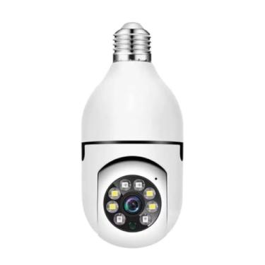 Imagem de Câmera Segurança IP Lâmpada WiFi Full HD 1080p com Visão Noturna Infravermelho 1080P, Bivolt, Detecção de Movimento, Áudio Bidirecional, Prova D'água Giratória