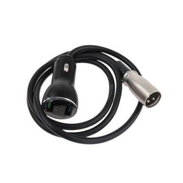 Imagem de FashionCha Conector adaptador de carregamento XLR para USB para scooters elétricos, cabo conversor USB universal multifuncional e confiável, compacto, com Display de Voltagem