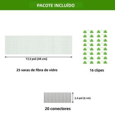 Imagem de Armações De Estufa 25 50pcs Estrutura De Suporte De Fibra De Vidro Sem