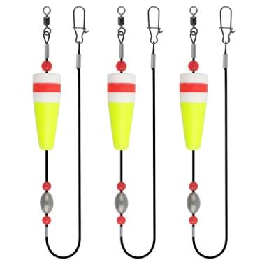 Imagem de JOGFFDE Boias de pesca boias de cortiça flutuantes boias boias boias pesadas rolhas de pesca rolhas para truta boia para água salgada equipamento de pesca de água doce com 3 tamanhos (15g_3 peças)