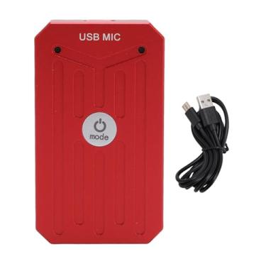 Imagem de Zyyini Microfone USB, Redução de Ruído 2 Canal 360 ° Micro de Computador Omnidirecional, Gravação Em HD, para Chamadas de Vídeo Gravador de Trabalho Gaming (Vermelho chinês)