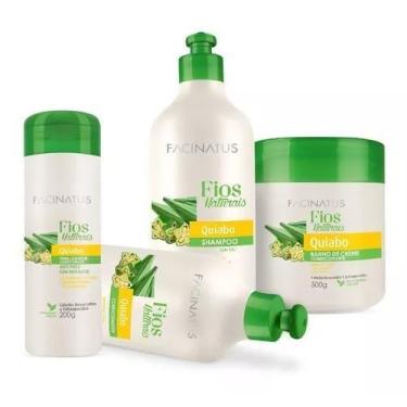 Imagem de Kit capilar fios naturais quiabo facinatus 4 itens