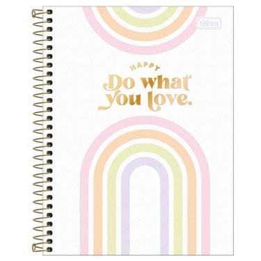 Imagem de Caderno colegial capa dura 1x1 80 fls Happy Colors Tilibra