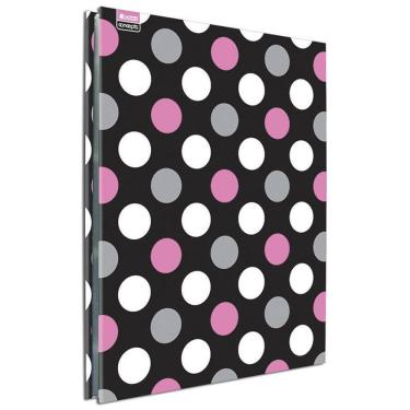 Imagem de Pasta catálogo ofício 4092 bolinha rosa 25 plásticos Chies