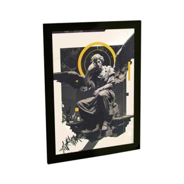 Imagem de Quadro Decorativo Estatua Anjo Ilustração Grafite Decoração Poster Quarto Sala