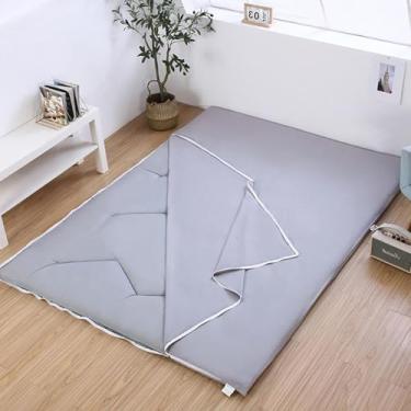 Imagem de Capa Para Colchão Futon De Chão Jaese Tradicional,capa Protetora Futon Capa De Futon De Algodão Amigável à Pele Com Zíper,protetor De Tapete De Dormir Lavável, Grey, 120x190cm/47x75"