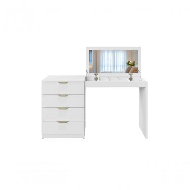 Imagem de Escrivaninha Penteadeira Camarim Princess Com Porta Joias Mavaular Branco
