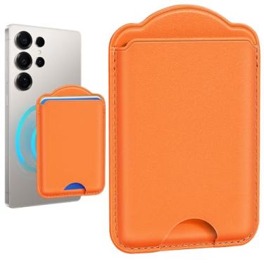 Imagem de Fjdcslwx Compatível com porta-cartão magnético Magsafe – carteira de telefone para Samsung Galaxy S25 Series, para iPhone 17/16/15/14/13/12 série para mulheres e homens para Apple Mag RFID Magnet Fit