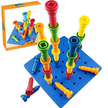 Imagem de VIPAMZ Peg Board Set Toys-Montessori Terapia Ocupacional 