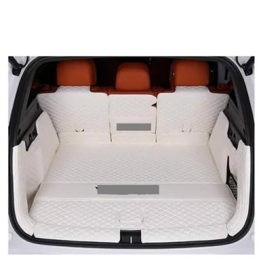 Imagem de Tapete de porta-malas personalizado compatível com Lixiang LI L7 2024, acessórios de couro, cobertura total, forro de carga à prova d'água, suprimentos para veículos à prova de sujeira(Blue Black)