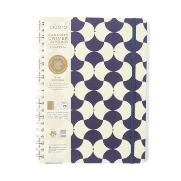 Imagem de CADERNO ESPIRAL BOSSA NOVA PAUTADO 20X28 BOEMIA AZUL 1 MATERIA 80 FLS