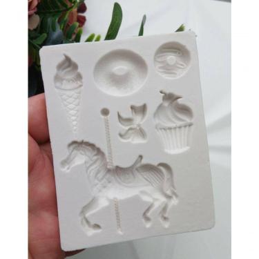 Imagem de Molde Silicone Carrossel Doces Cupcakes Sorvetes