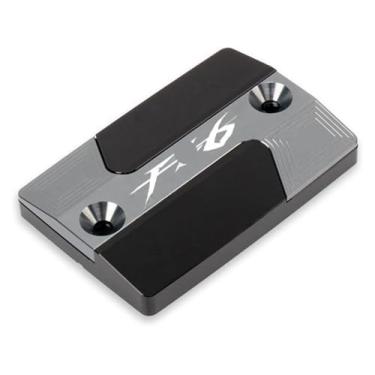 Imagem de Tampa do tanque de fluido do reservatório de freio dianteiro CNC para motocicletas compatível com Y&AMAHA FZ8 Fa&zer 2010-2014 FZ1 Fa&zer 2006-2015 (cinza-FZ6)