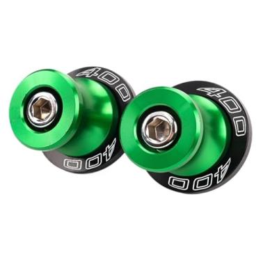Imagem de BYYINGSUS Parafusos de suporte M8 bobinas deslizantes de alumínio para motocicleta compatível com Z400 Z500 Z 400 500 Ninja400 Ninja500 SE 2019-2024 2023 (Verde-400)