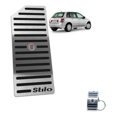 Imagem de Descanso De Pé Em Aço Inox Fiat Stilo 2003 A 2011 Preto