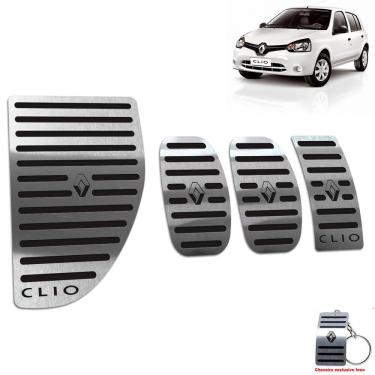 Imagem de Pedaleira Com Descanso Em Inox Renault Clio 2013/2019 Preto