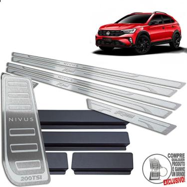 Imagem de Descanso + Soleira Volkswagen Nivus R-Line Prata Alto Relevo