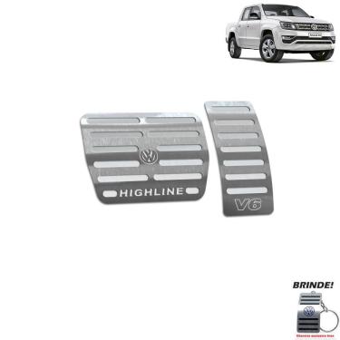Imagem de Pedaleira Automático Amarok V6 Highline 2018 a 2020 Prata