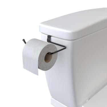 Imagem de Suporte de Papel Higiênico para Caixa Acoplada Preto - Stolf, Preto