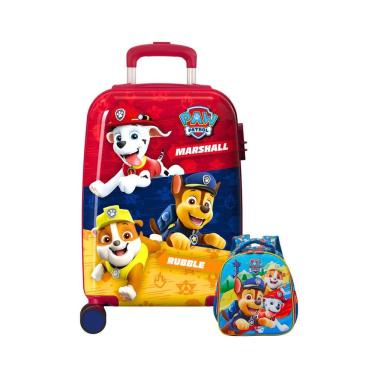 Imagem de Kit Exclusivo Luxo Patrulha Canina Mala + Lancheira Oficial