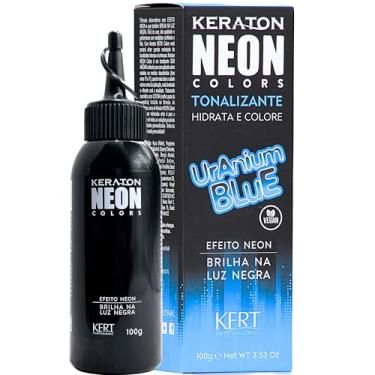 Imagem de Keraton Coloração Semi-Permanente Em Creme Para Cabelos Sem Amônia Com Cistina Neon Colors 100G Uranium Blue