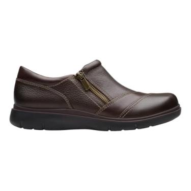 Imagem de Clarks Mocassim feminino Certina Pure Slip On, Couro marrom escuro, 41