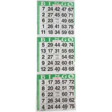 Imagem de Cartões de jogo de bingo American Games 3 em verde 1000 folhas